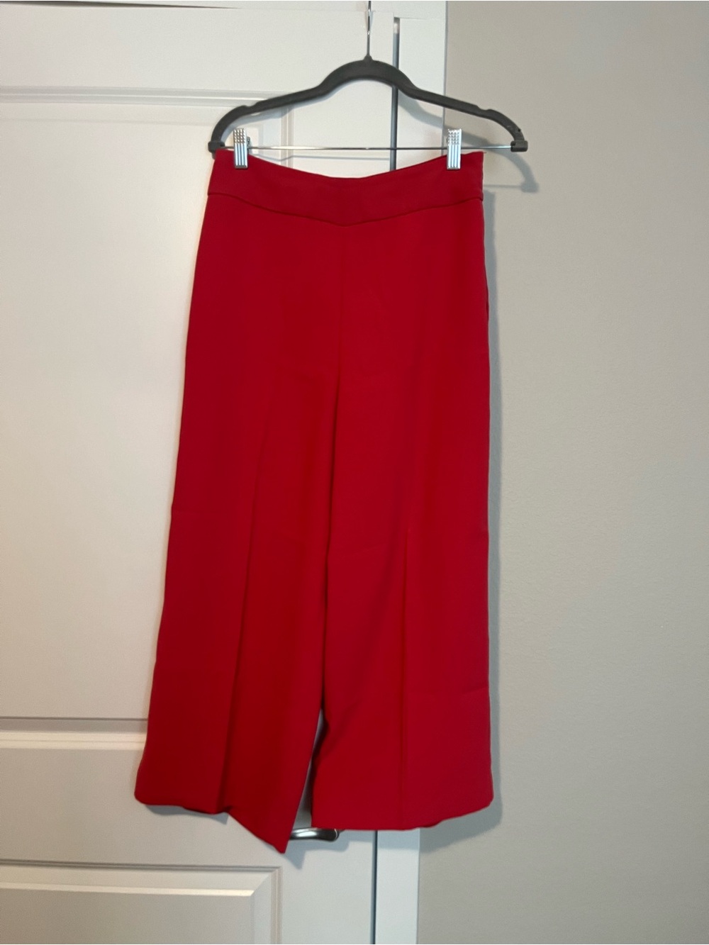 Express High-Waist Wide-Leg Coral Pants